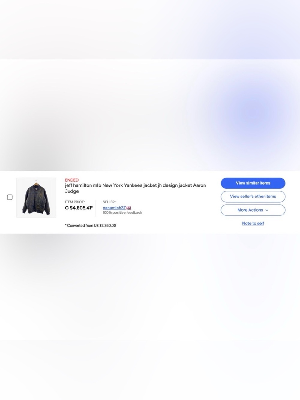 *RARE* Jeff Hamilton x MLB New York Yankees Bomber Jacket (Fits XL/XXL) - Picture 15 of 16